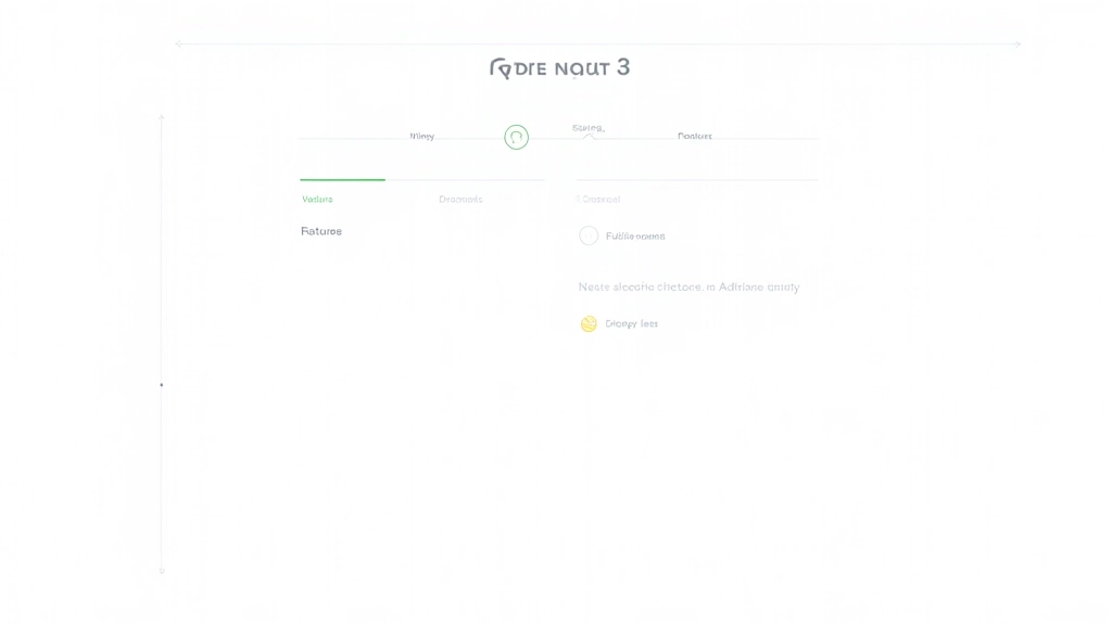 Landing Page Struktur mit markierten Bereichen: Hero mit großer Überschrift, Vertrauenssignale, Feature-Bereich, wiederholte CTAs und Footer