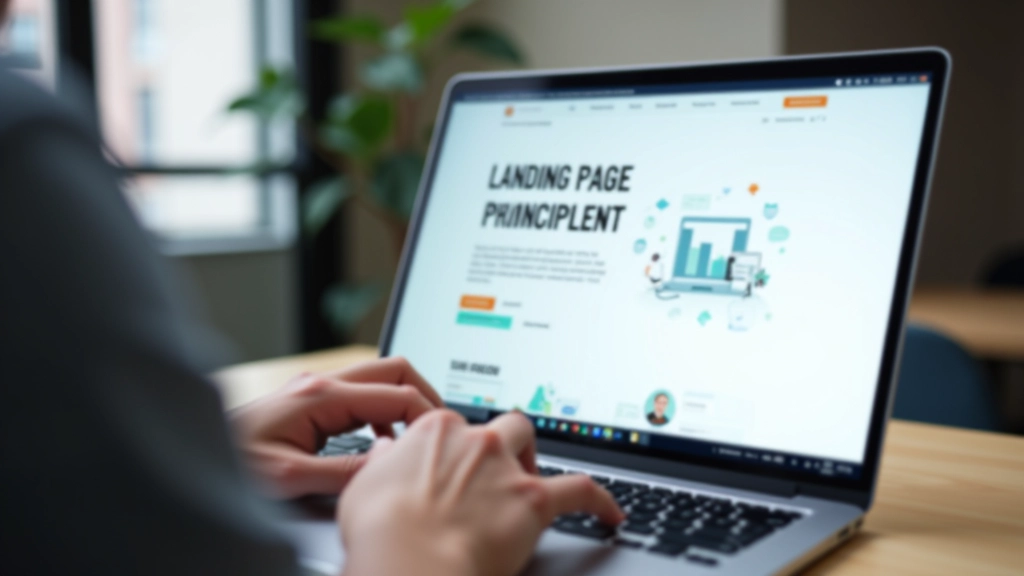 Grafik zeigt eine Website mit klarer visueller Hierarchie, Text in verschiedenen Größen und Farben auf hellem Hintergrund