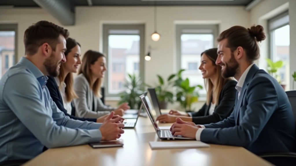 Unser Team arbeitet zusammen in einer modernen Büroumgebung